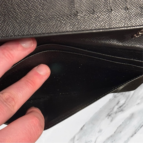 Louis Vuitton Authentic Damier Graphite Brazza Long Wallet Vintage - Picture 9 of 11